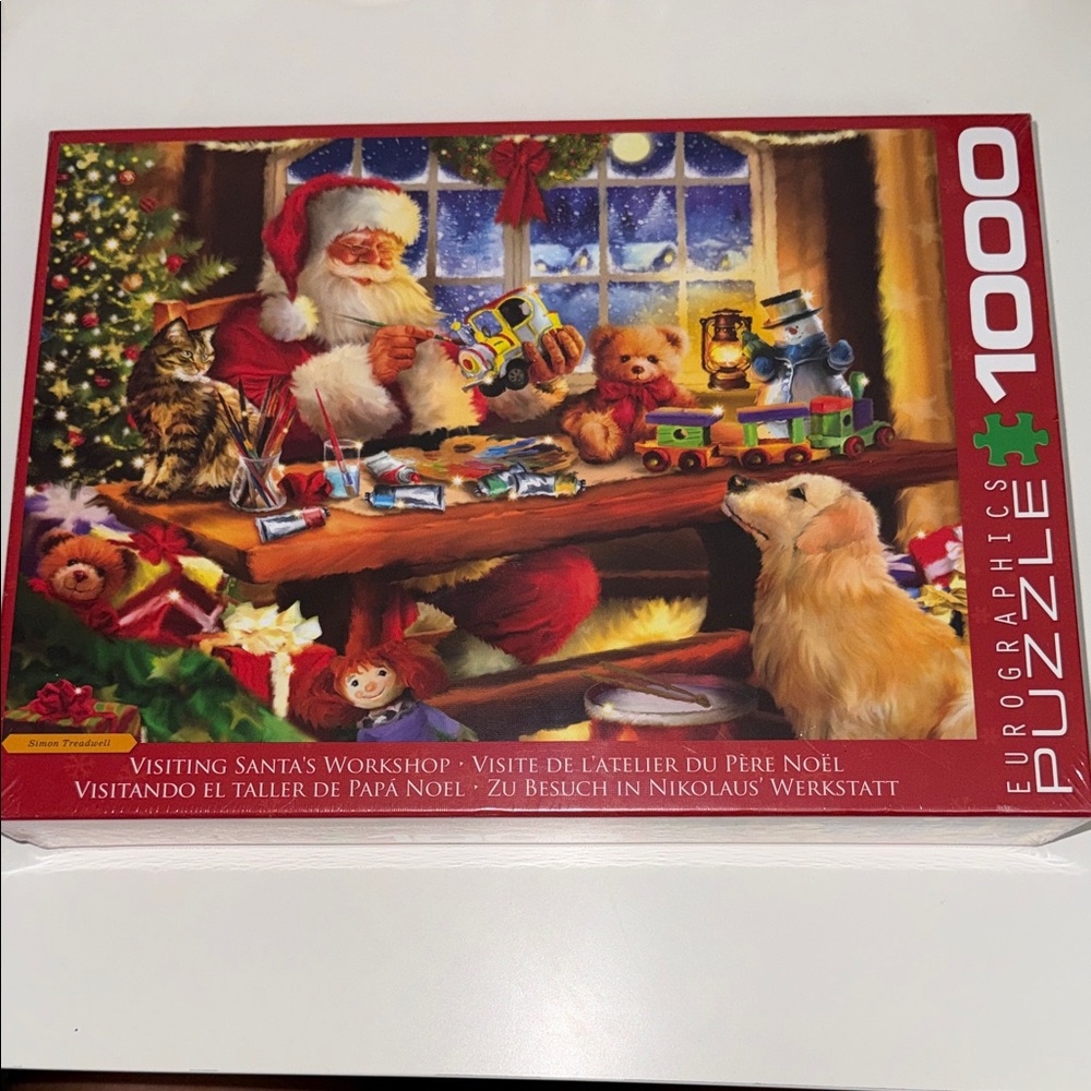 Eurographics 1000-Piece Jigsaw Puzzle - Visiting Santa's Workshop (Red)